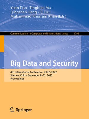 cover image of Big Data and Security
